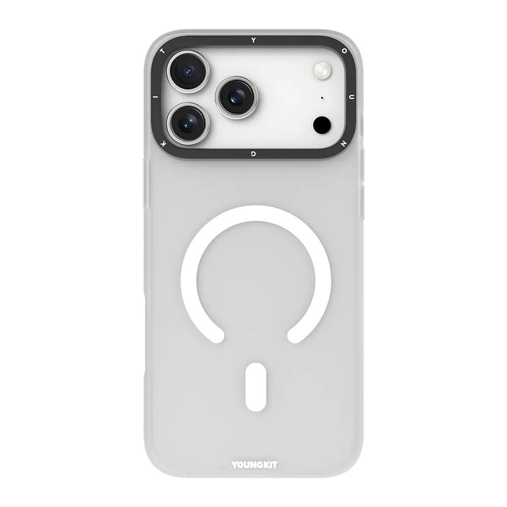 iPhone 18 Pro Max MagSafe Uyumlu Şeffaf Kılıf - Youngkit Hidden Sand