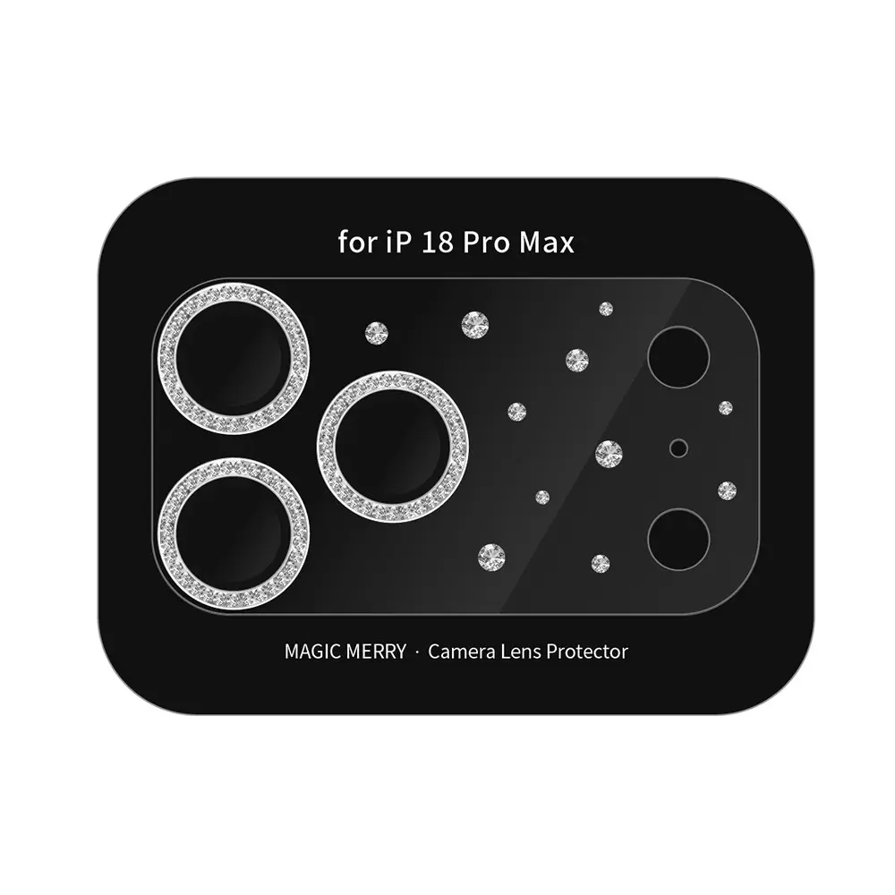 iPhone 18 Pro Max Taşlı Kamera Lens Koruyucu - Wiwu Magic Merry Shimmer