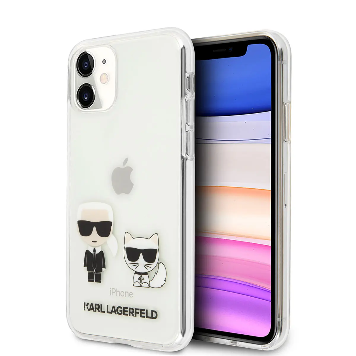 iPhone 11 Sert TPU Kılıf - Karl Lagerfeld K&C Tasarım