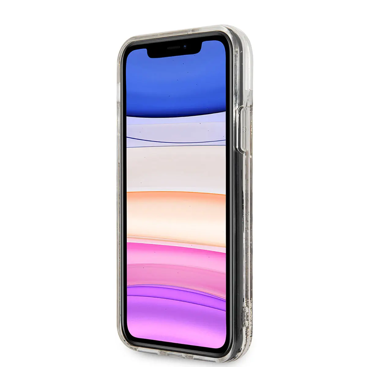 iPhone 11 Sıvılı Simli Choupette Desenli Kılıf - Karl Lagerfeld