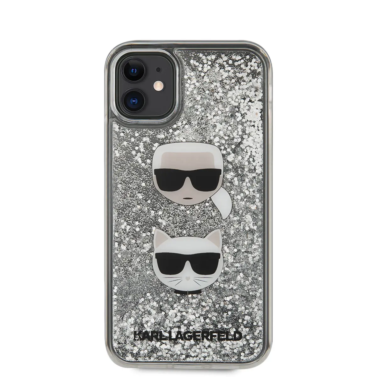 iPhone 11 Sıvılı Simli Kılıf - Karl Lagerfeld K&C Dizayn