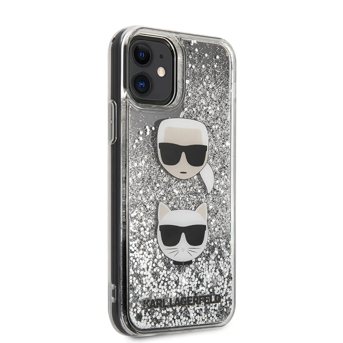 iPhone 11 Sıvılı Simli Kılıf - Karl Lagerfeld K&C Dizayn
