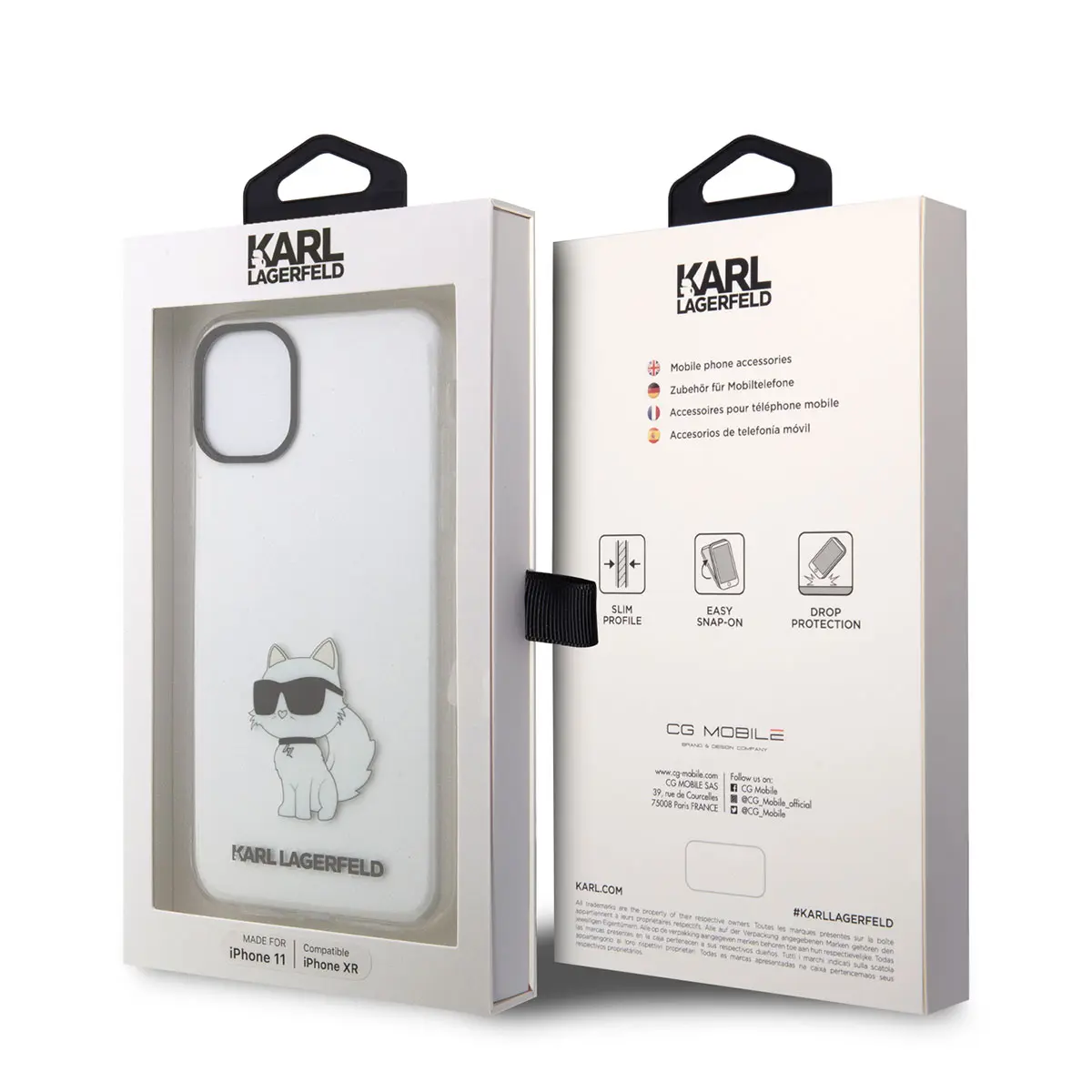 iPhone 11 Şeffaf Choupette Desenli Kılıf - Karl Lagerfeld