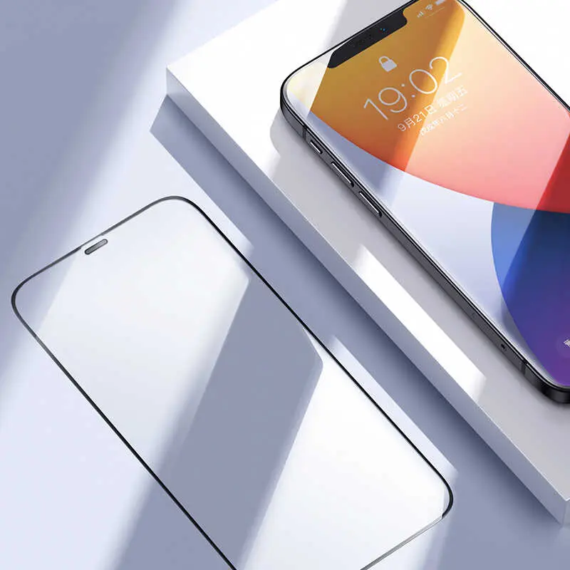iPhone 12 Mini Tam Kaplamalı Kavisli Ekran Koruyucu - Benks V Pro