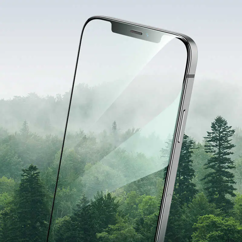 iPhone 12 Mini Ekran Koruyucu, Toz Önleyici Yeşil Işık - Benks V Pro