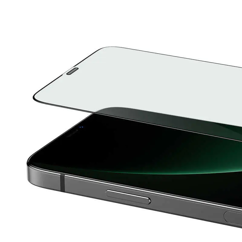 iPhone 12 Mini Ekran Koruyucu, Toz Önleyici Yeşil Işık - Benks V Pro