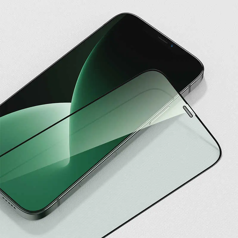iPhone 12 Mini Ekran Koruyucu, Toz Önleyici Yeşil Işık - Benks V Pro