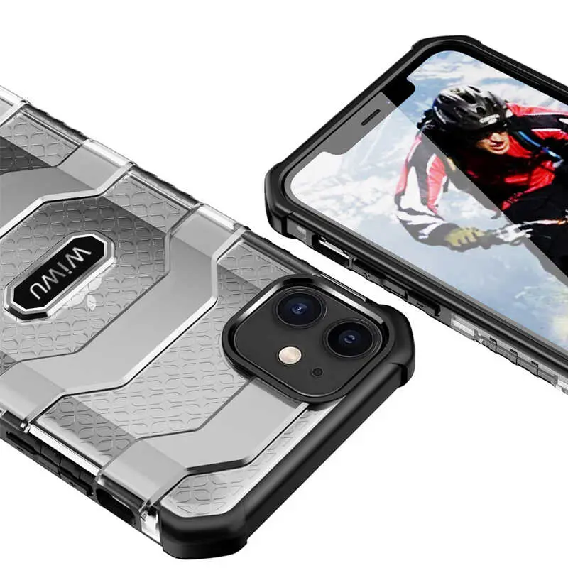 iPhone 12 Mini Kılıf Wiwu Voyager Kapak, Mat Arka Yüzeyli