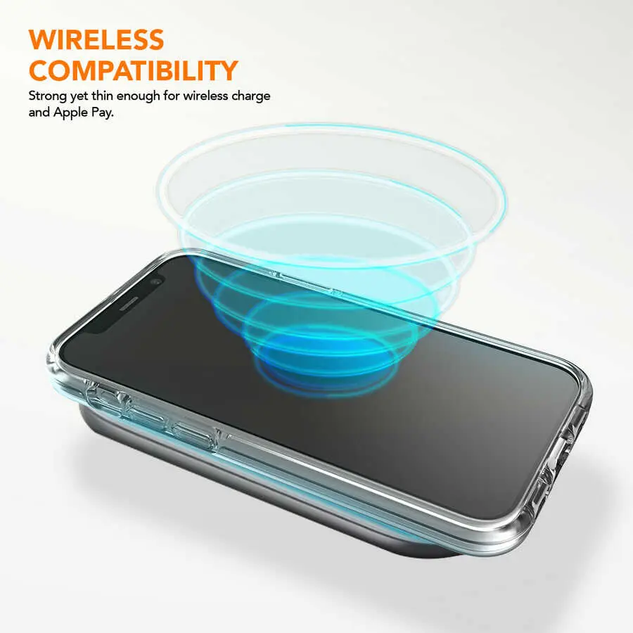 iPhone 12 Mini Şeffaf Kılıf, Sert PC ve TPU Tampon - Ugly Rubber Pure