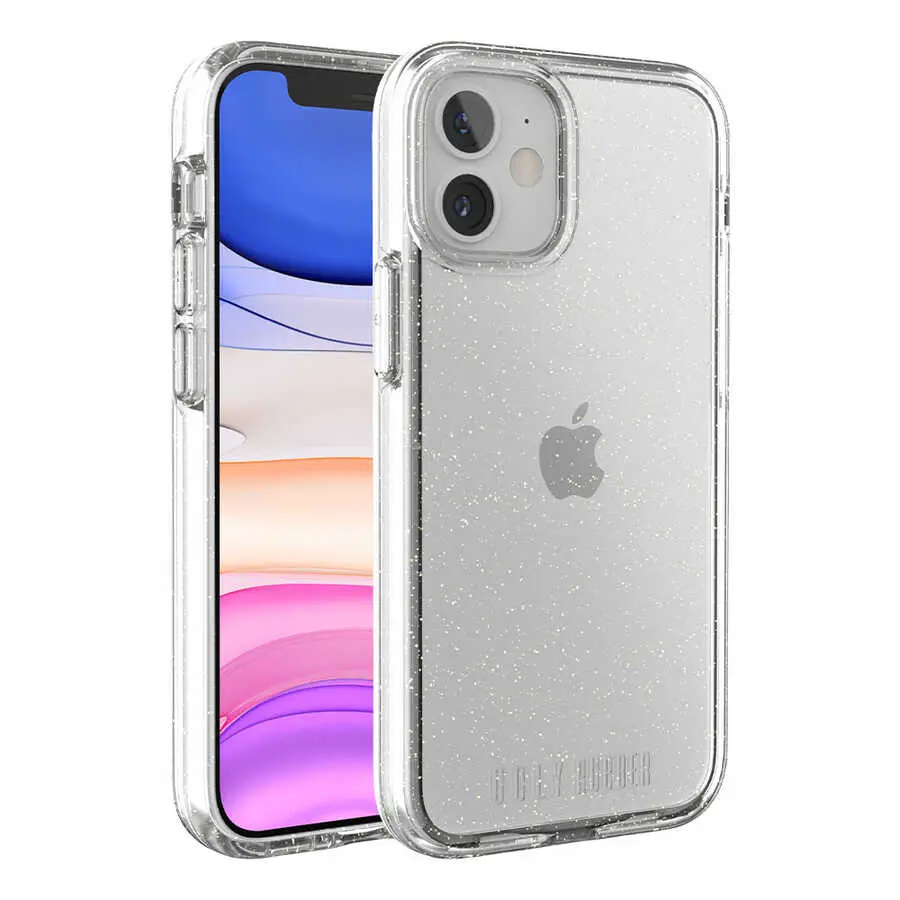 iPhone 12 Mini Şeffaf Kenarlı Kılıf - Ugly Rubber Vogue