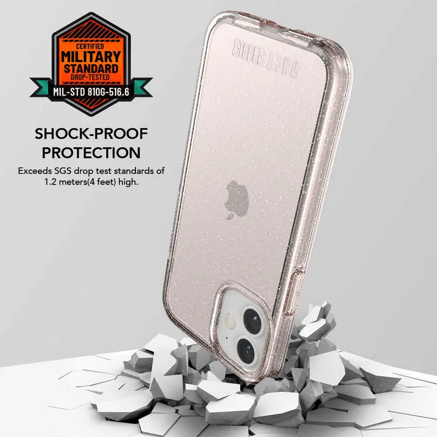 iPhone 12 Mini Şeffaf Kenarlı Kılıf - Ugly Rubber Vogue