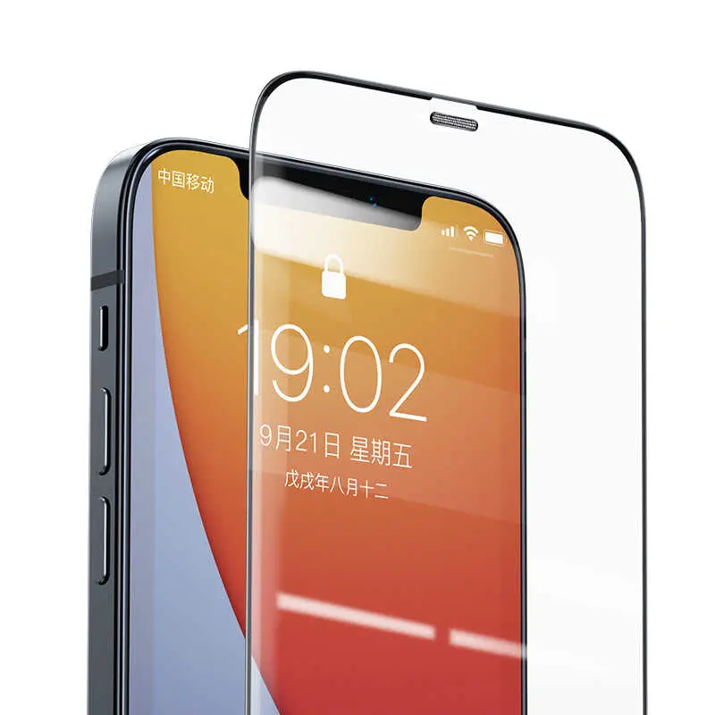 iPhone 12 Tam Kaplamalı Kavisli Ekran Koruyucu - Benks 0.3mm V Pro Dust