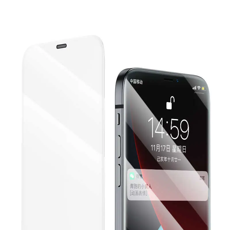 iPhone 12 Ekran Koruyucu, Ahize Toz Korumalı Tam Kaplama - Benks OKR