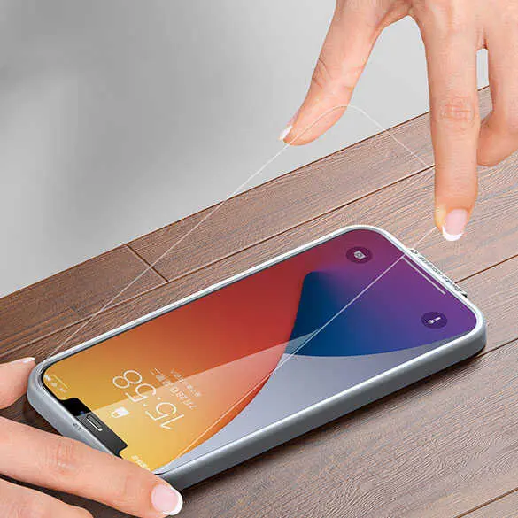 iPhone 12 Ekran Koruyucu, Ahize Toz Korumalı Tam Kaplama - Benks OKR