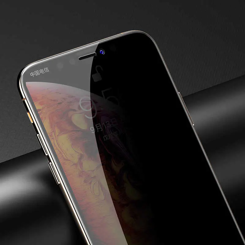 iPhone 12 Uyumlu 5D Privacy Cam Ekran Koruyucu - Davin