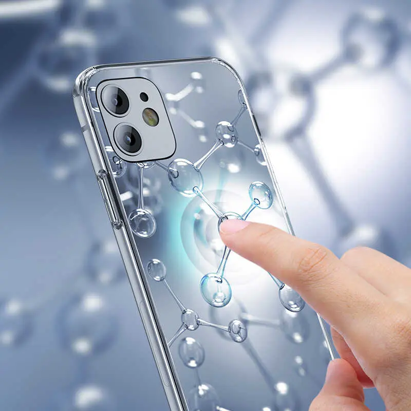 iPhone 12 Şeffaf Cam Arka Yüzeyli Kılıf - Benks Magic Crystal