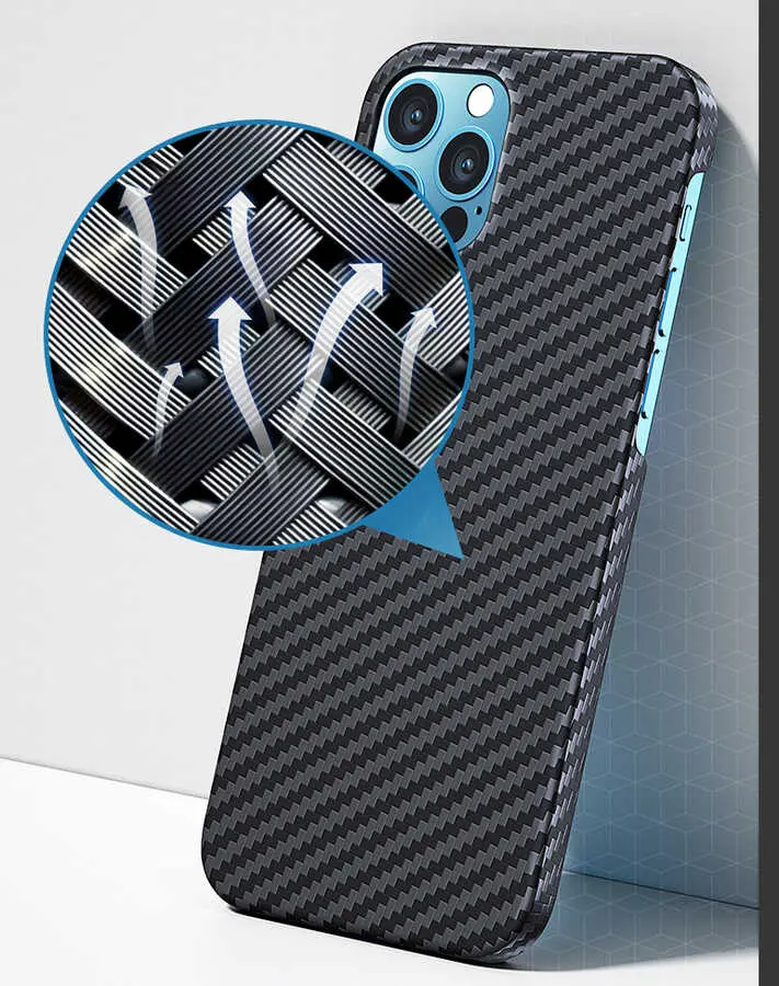 iPhone 12 MagSafe Uyumlu Aramid Karbon Kılıf - Benks MFI