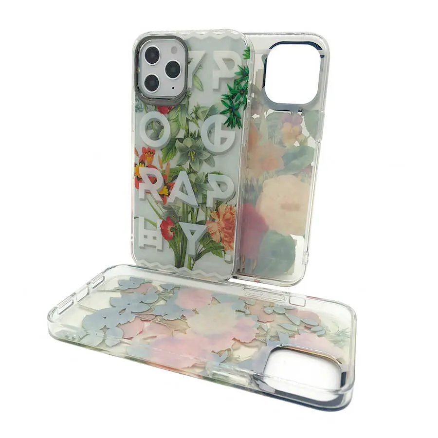 iPhone 12 Çiçek Desenli Kılıf, Kablosuz Şarj Uyumlu - Kajsa Floral