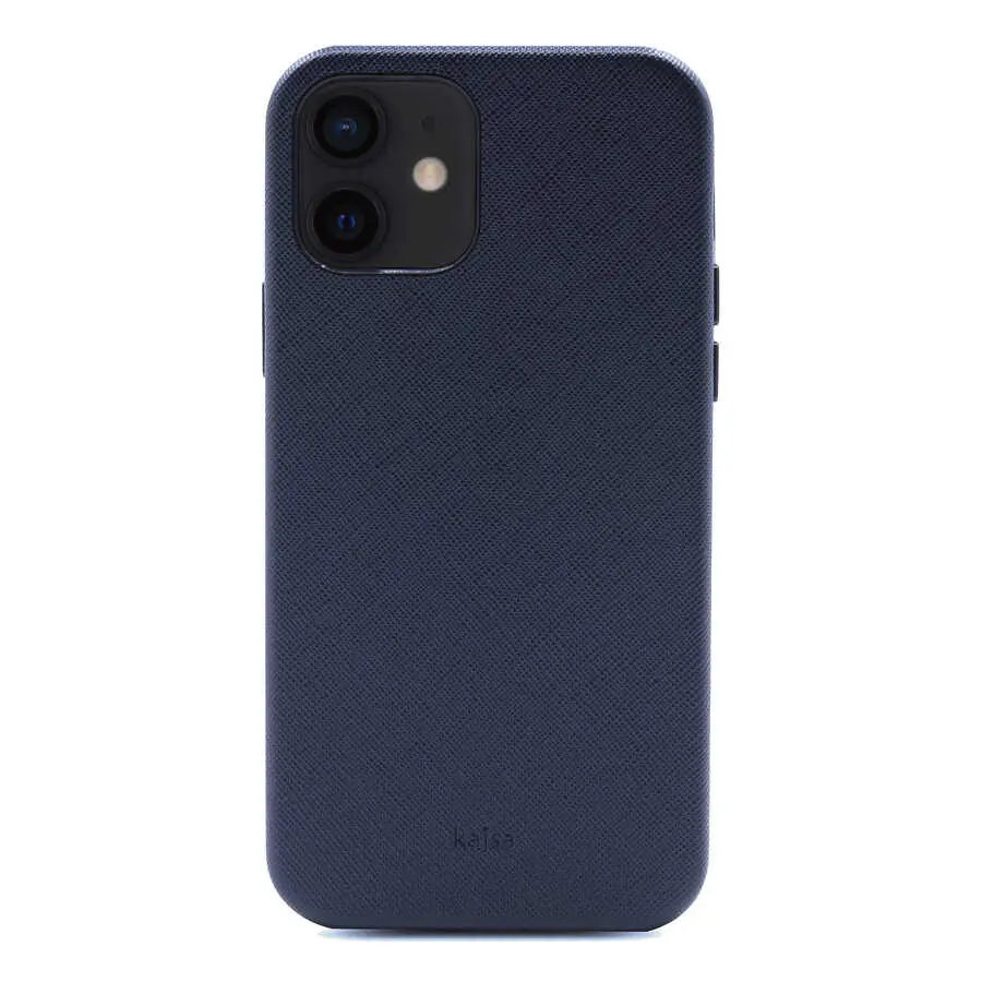 iPhone 12 Deri Kılıf, Kadife İç Yüzeyli ve Kablosuz Şarj Uyumlu - Kajsa Woven