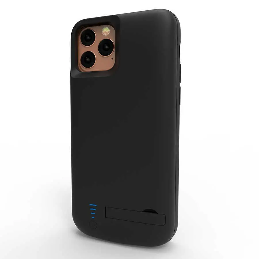 iPhone 12 Pro Şarjlı Kılıf, 5000 mAh Bataryalı ve Standlı - Zore