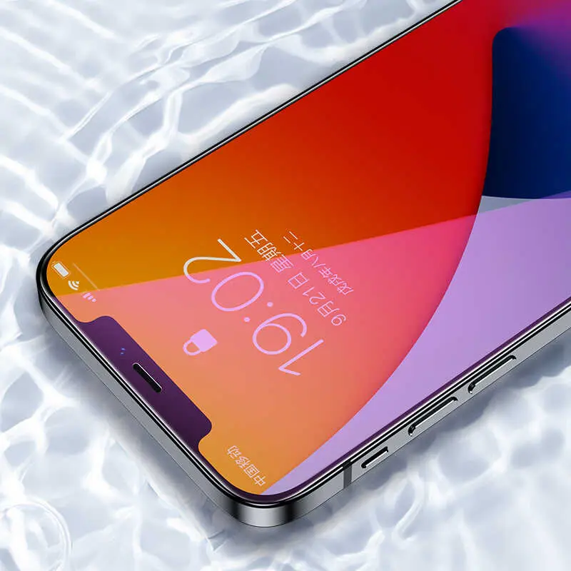 iPhone 12 Pro Tam Kaplamalı Mavi Işık Filtreli Ekran Koruyucu - Benks KR Pro