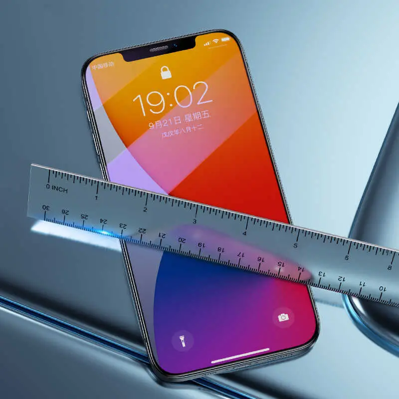 iPhone 12 Pro Tam Kaplamalı Mavi Işık Filtreli Ekran Koruyucu - Benks KR Pro