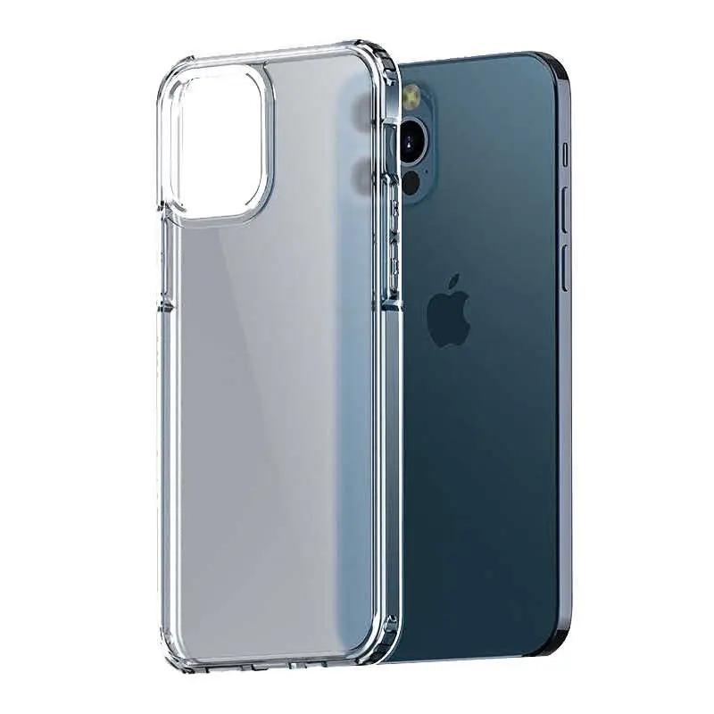 iPhone 12 Pro Kılıf, Mat Buzlu Yüzeyli TPU Silikon - Wlons H-Bom