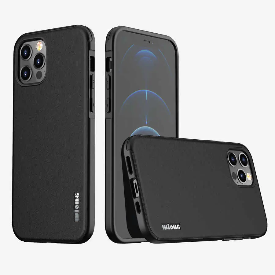 iPhone 12 Pro Suni Deri Görünümlü Kılıf - Wlons Hill