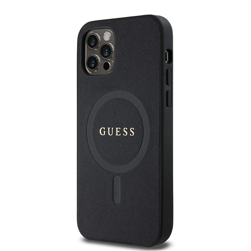iPhone 12 Pro MagSafe Uyumlu Saffiano Kılıf - Guess Classic
