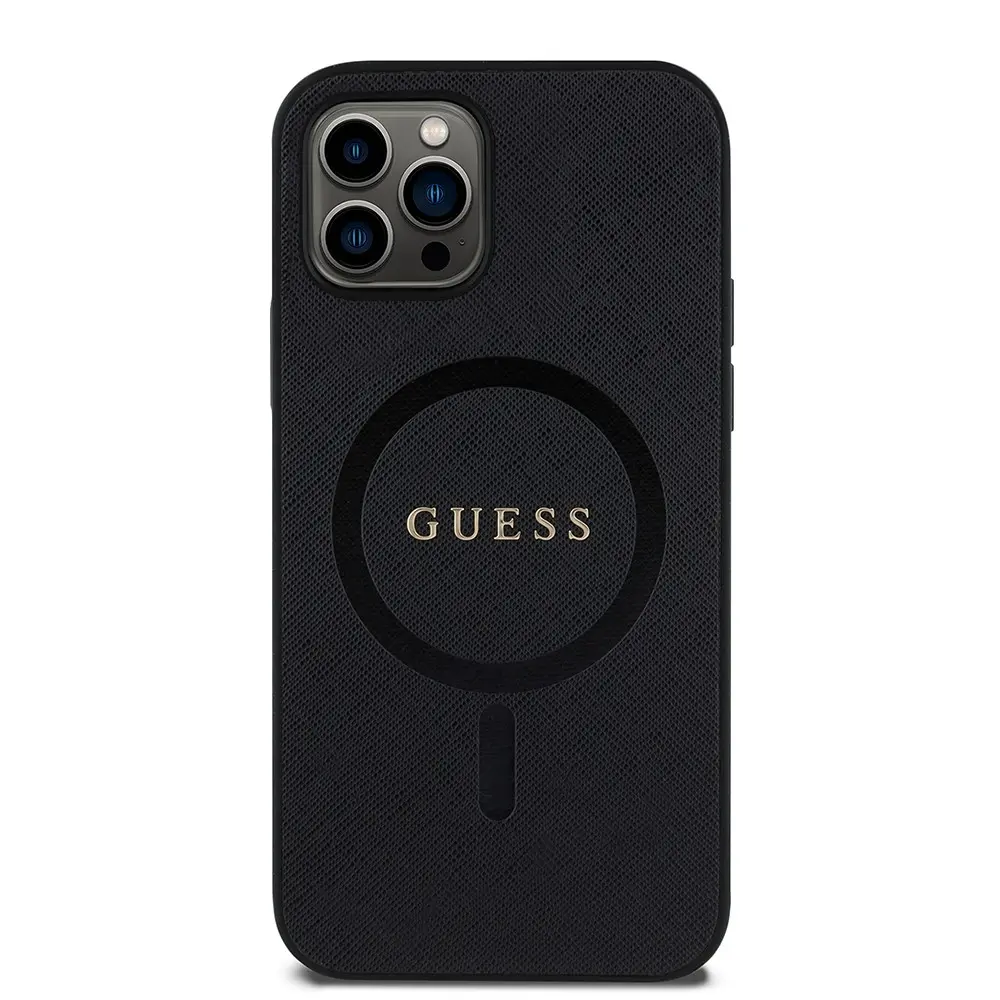 iPhone 12 Pro MagSafe Uyumlu Saffiano Kılıf - Guess Classic
