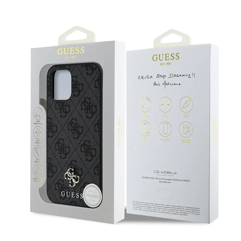iPhone 12 Pro MagSafe Uyumlu Kılıf - Guess Small 4G Classic
