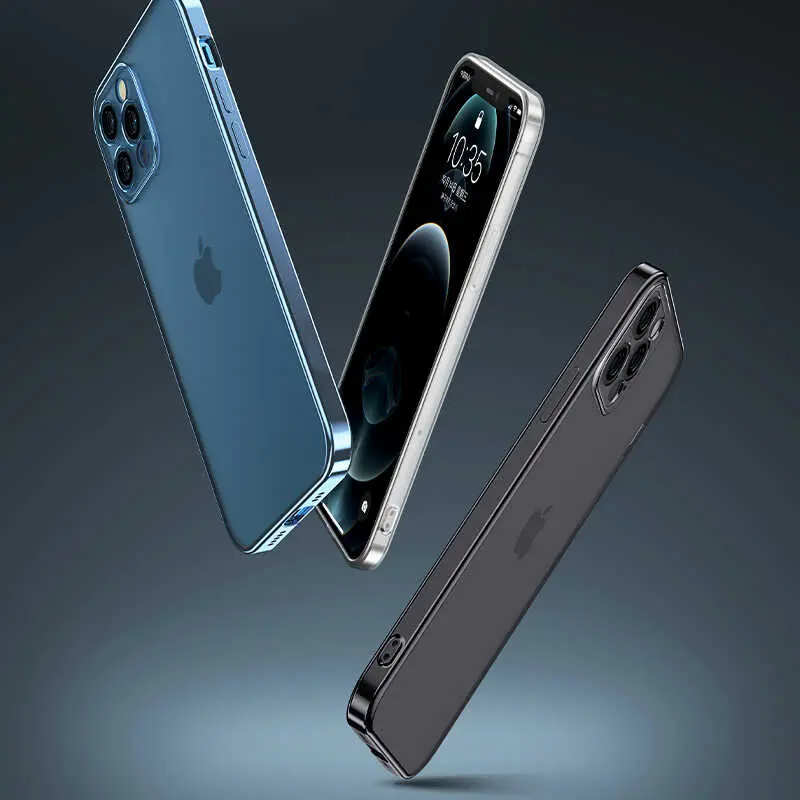 iPhone 12 Pro Max Mat Kaplamalı TPU Kılıf - Benks Matte Electroplated
