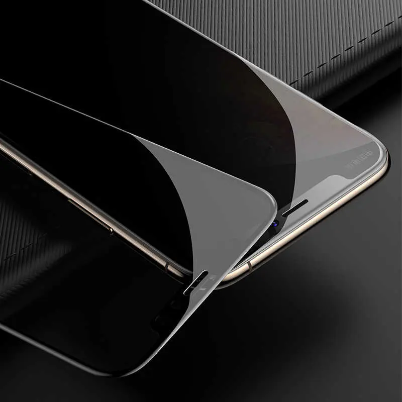 iPhone 12 Pro Max Gizlilik Camlı Ekran Koruyucu - Davin 5D Privacy