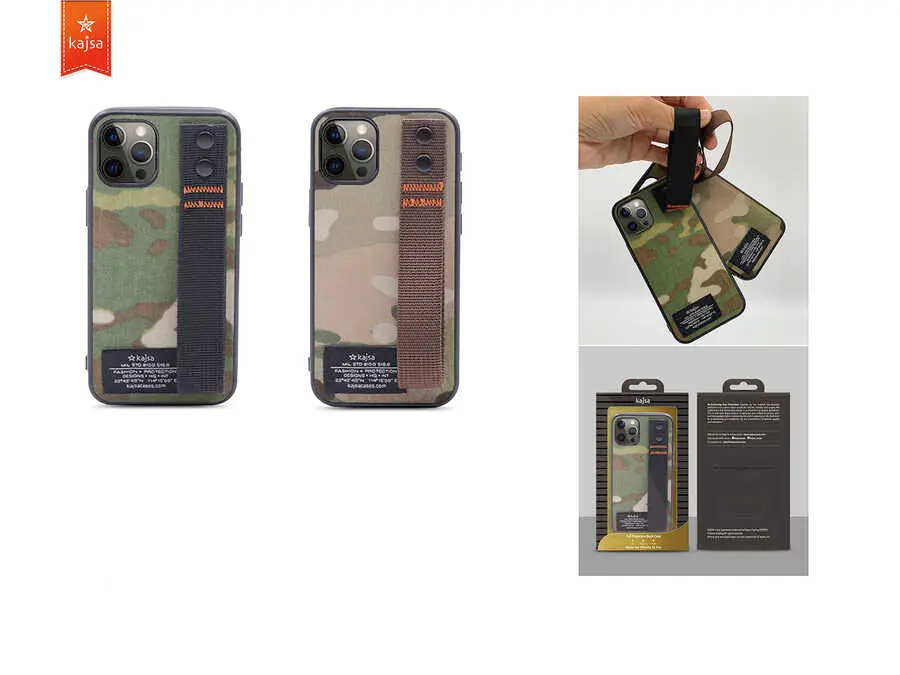 iPhone 12 Pro Max Kılıf Kajsa Cordura Serisi Military Kapak