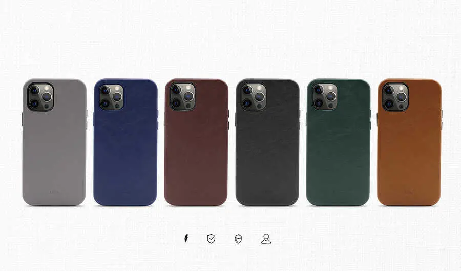 iPhone 12 Pro Max Deri Kılıf, Kaymayan Yüzeyli - Kajsa Crazy Horse