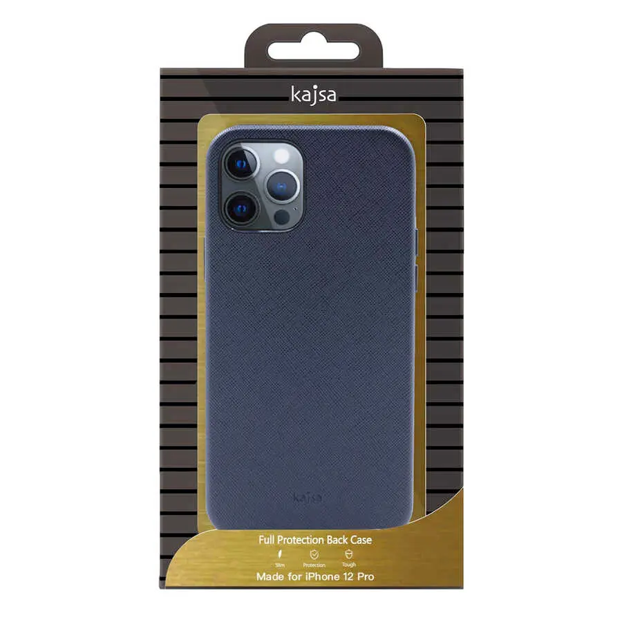 iPhone 12 Pro Max Deri Kılıf, Kablosuz Şarj Uyumlu - Kajsa Woven