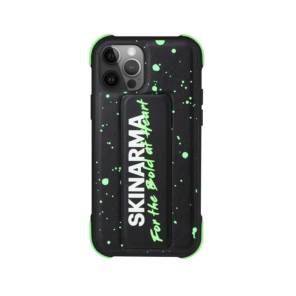 iPhone 12 Pro Max Standlı Deri Görünümlü Kılıf - Skinarma Funsha