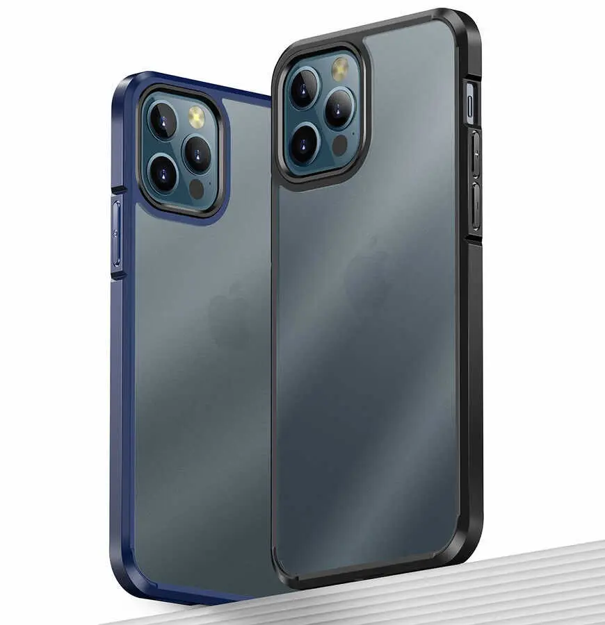 iPhone 12 Pro Max Kılıf, Mat Buzlu Yüzeyli TPU Silikon - Wlons H-Bom