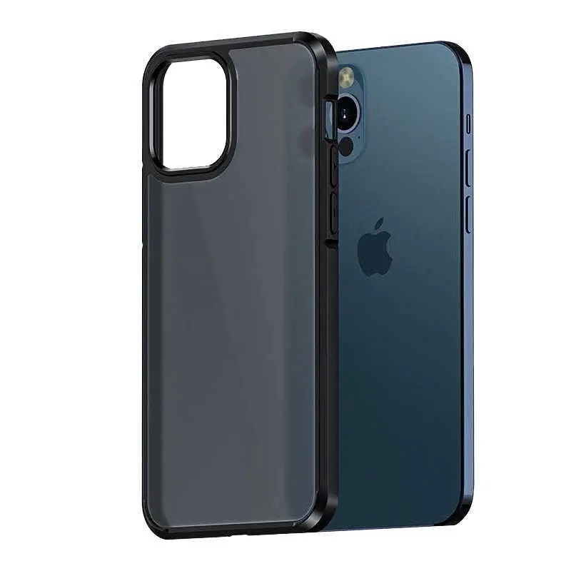 iPhone 12 Pro Max Kılıf, Mat Buzlu Yüzeyli TPU Silikon - Wlons H-Bom