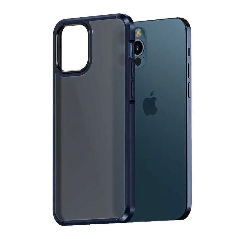 iPhone 12 Pro Max Kılıf, Mat Buzlu Yüzeyli TPU Silikon - Wlons H-Bom