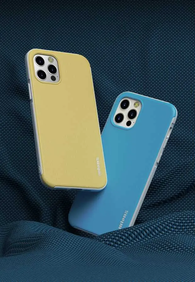 iPhone 12 Pro Max Kılıf, Yükseltilmiş Kenarlı Suni Deri Görünümlü - Wlons Hill