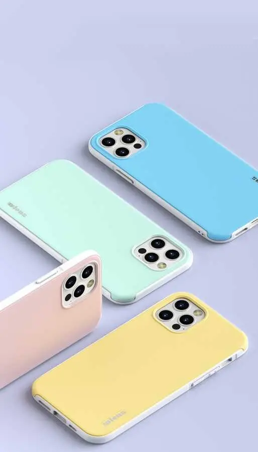 iPhone 12 Pro Max Kılıf, Yükseltilmiş Kenarlı Suni Deri Görünümlü - Wlons Hill