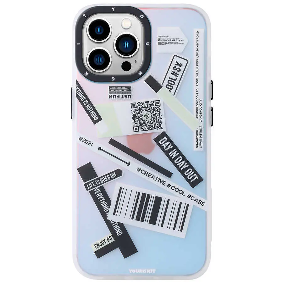 iPhone 12 Pro Max Kılıf, Desenli ve Darbe Emici - YoungKit Fashion Culture Time