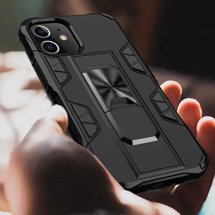 iPhone 12 Pro Max Katlanabilir Standlı Manyetik Kılıf - Zore Volve