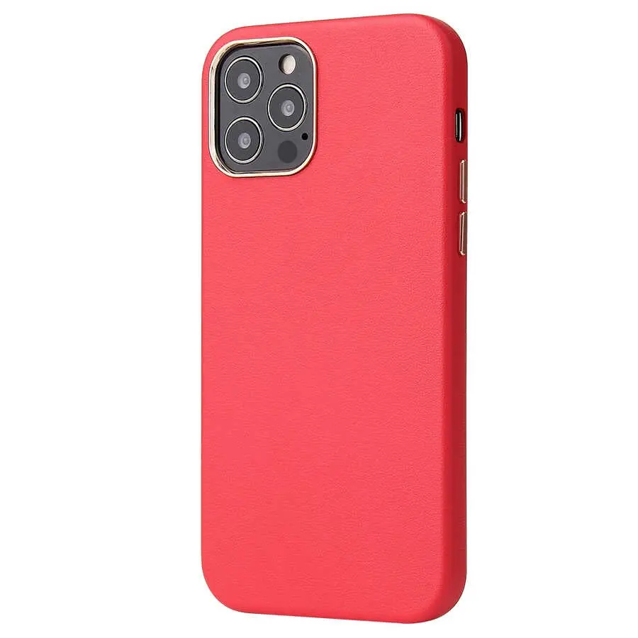 iPhone 12 Pro Max Deri Kılıf, Kablosuz Şarj Uyumlu - Zore Eyzi