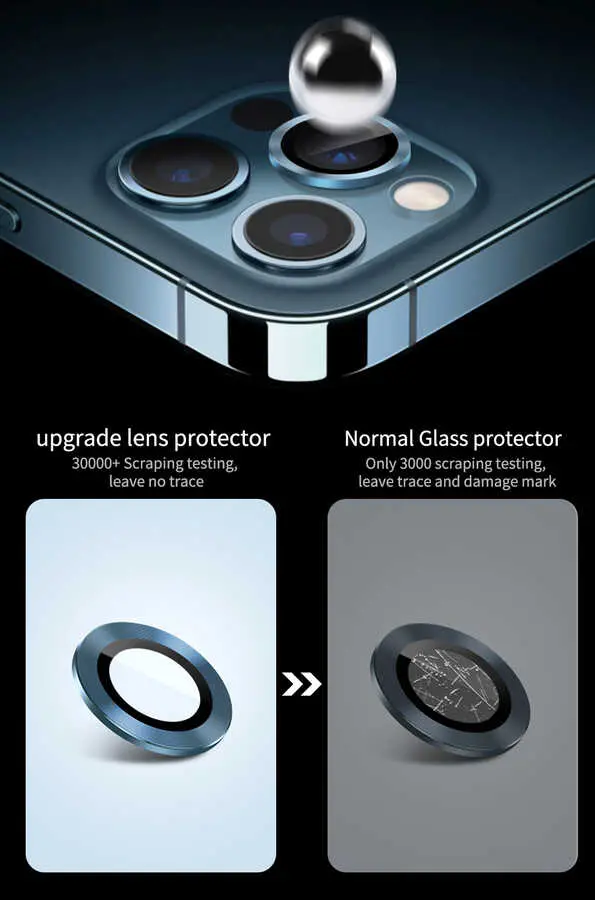 iPhone 12 Pro Max Kamera Lens Koruyucu - Wiwu Lens Guard