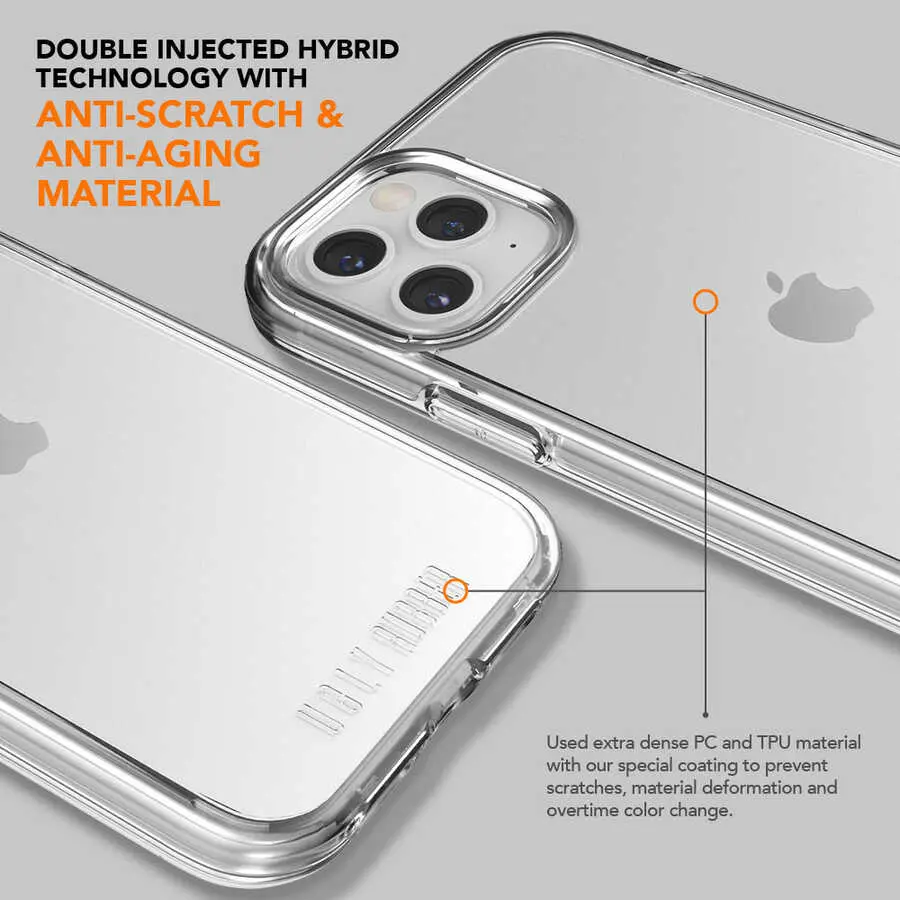 iPhone 12 Pro Max Şeffaf Kılıf - Ugly Rubber Pure