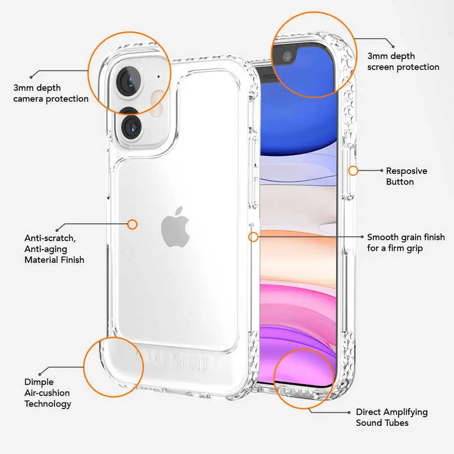 iPhone 12 U Model Şeffaf Kılıf - Ugly Rubber