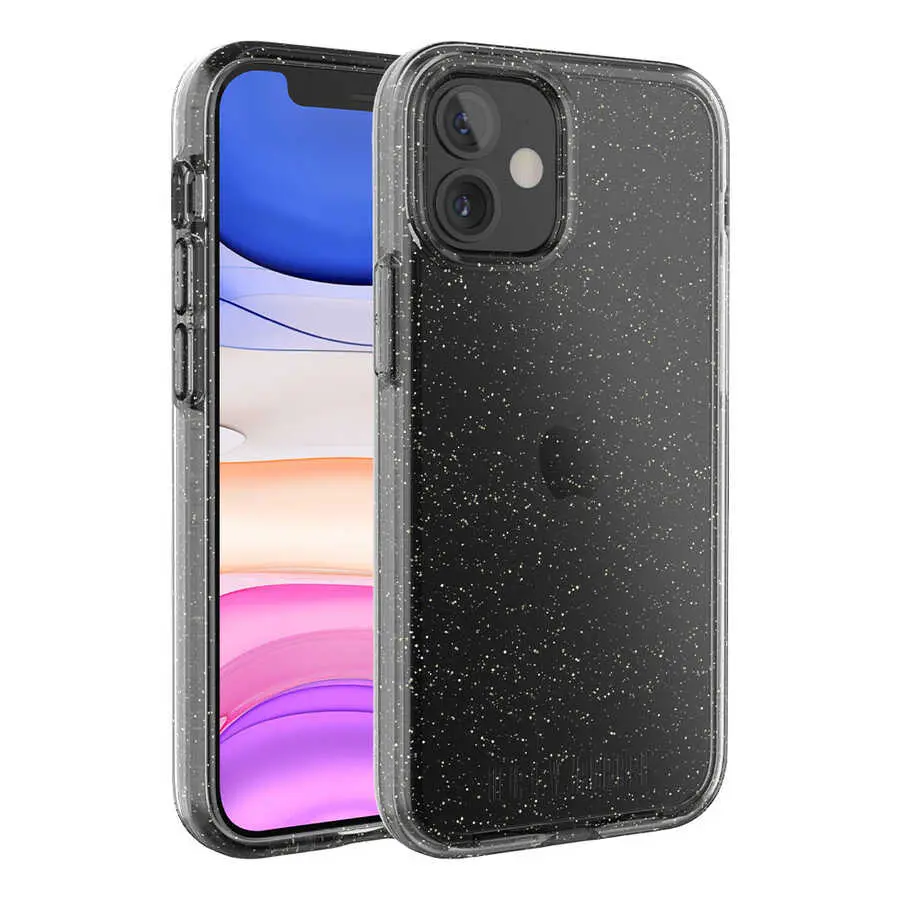 iPhone 12 Şeffaf Arka Yüzeyli Darbe Emici Kılıf - Ugly Rubber Vogue