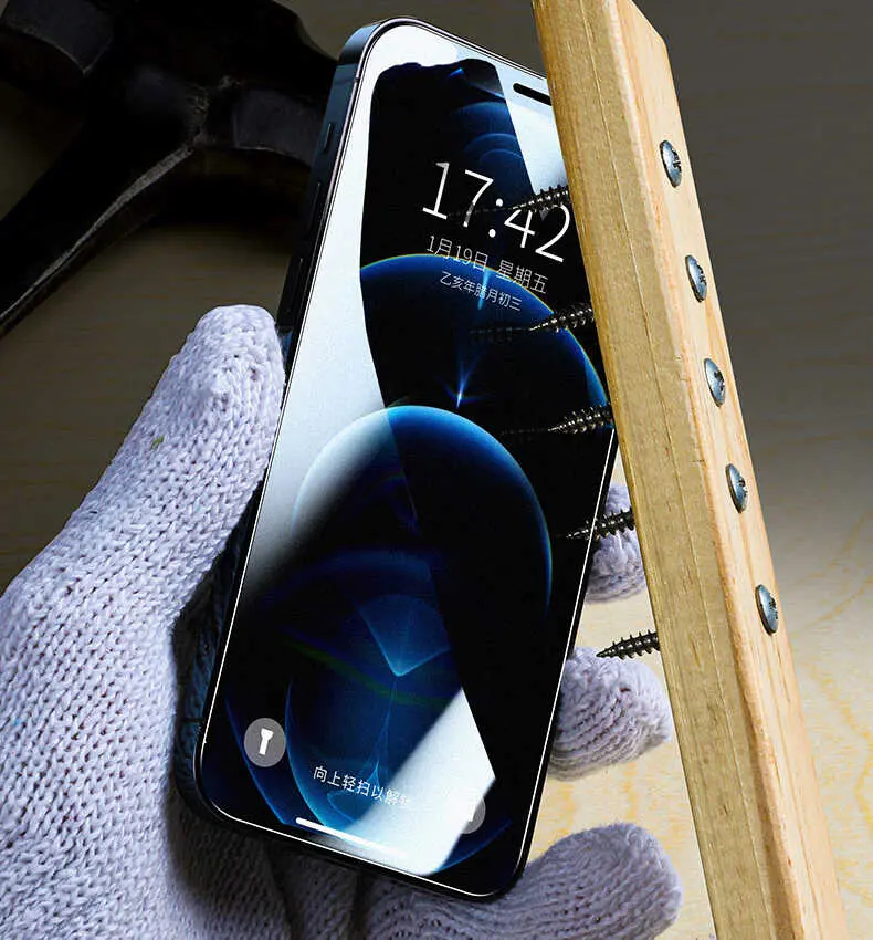 iPhone 12 Uyumlu Privacy Temperli Cam Ekran Koruyucu - Zore Rika